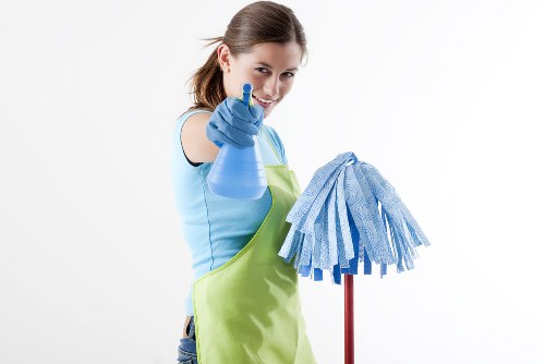 Curtain cleaning in a bright living room