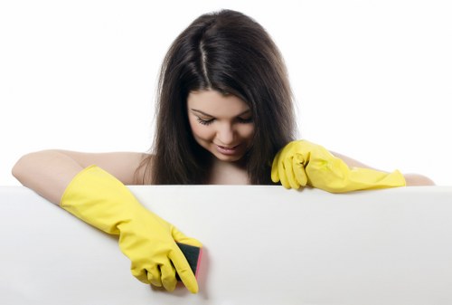 Steam carpet cleaning treatment on a high-traffic area